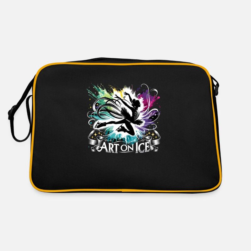 Eislaufen Schlittschuhläufer Retro Tasche
