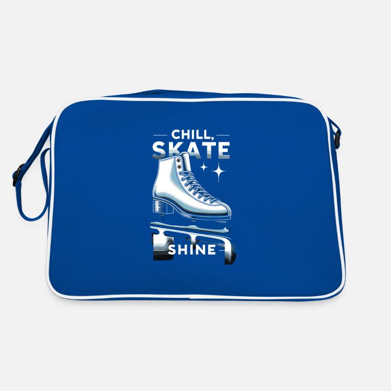 Eislaufen Schlittschuhläufer Retro Tasche