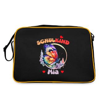 Schoolchild Mia - Retro Bag - black/gold - Back
