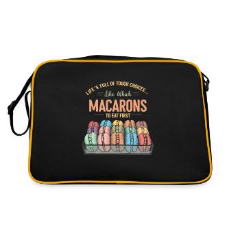 Amateurs de macarons Macarons français - Sac Retro - noir/or - Dos