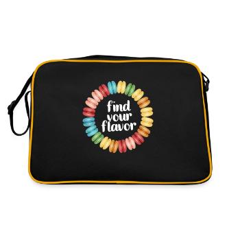 Macaron-liebhaber Französische Macarons - Retro Tasche - Schwarz/Gold - Hinten