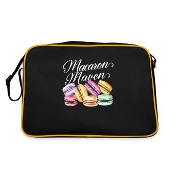 Amateurs de macarons Macarons français - Sac Retro - noir/or - Dos