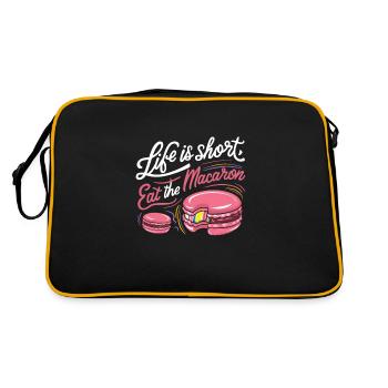 Amateurs de macarons Macarons français - Sac Retro - noir/or - Dos