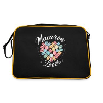 Macaron-liebhaber Französische Macarons - Retro Tasche - Schwarz/Gold - Hinten