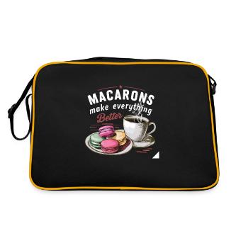 Amateurs de macarons Macarons français - Sac Retro - noir/or - Dos