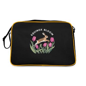Ostara Eostre Equinox Witch Pagan Goddess Rituals - Retro Bag - black/gold - Back
