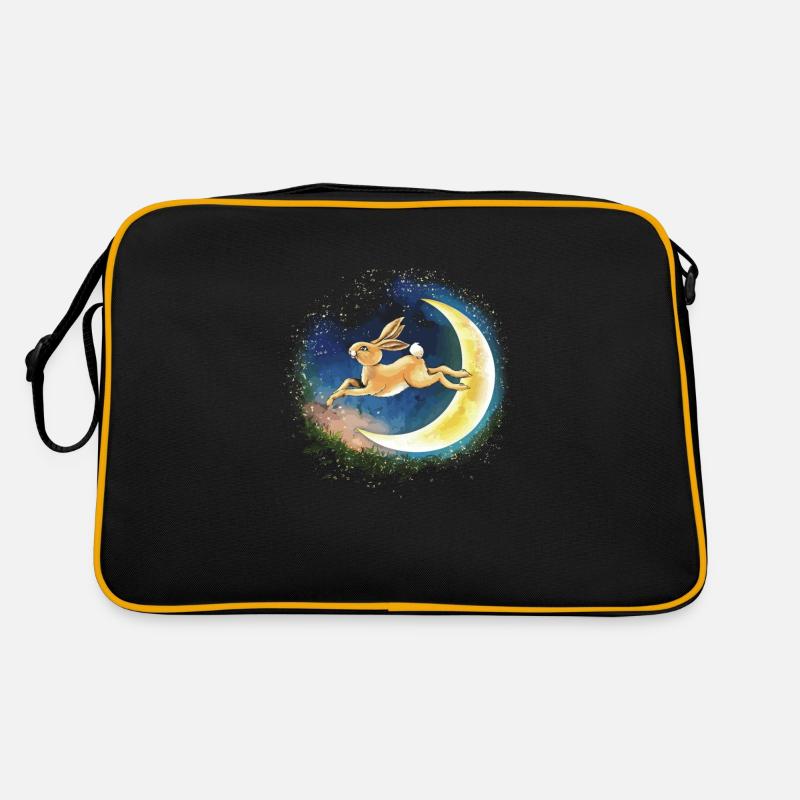 Ostara Eostre Equinox Witch Pagan Goddess Rituals - Retro Bag - black/gold