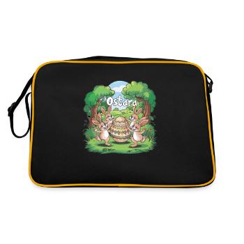 Ostara Eostre Equinox Witch Pagan Goddess Rituals - Retro Bag - black/gold - Back