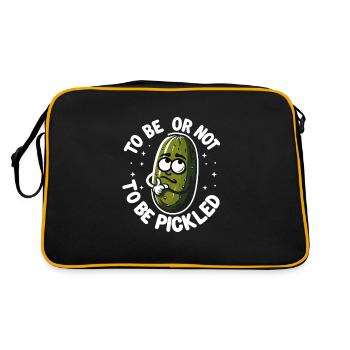Pickle Lover Funny Pickle Dill Pickle Pickled - Retro Bag - black/gold - Back