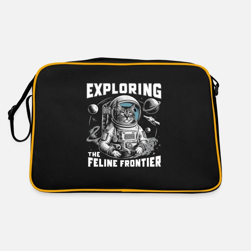 Cat, Astronaut, Astronomy, Outer Solar System Retro Bag