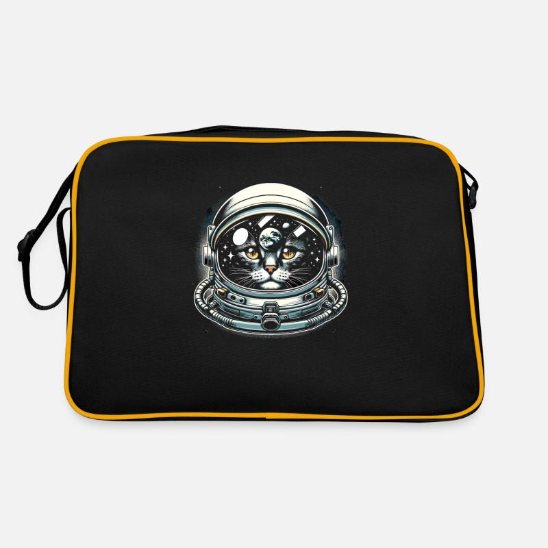 Cat, Astronaut, Astronomy, Outer Solar System Retro Bag