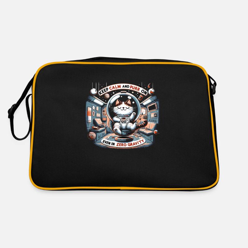 Cat, Astronaut, Astronomy, Outer Solar System Retro Bag