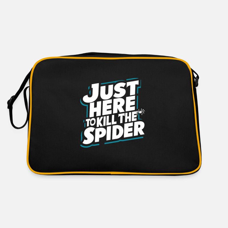 Funny Arachnophobia Awareness, Spider Phobia Retro Bag