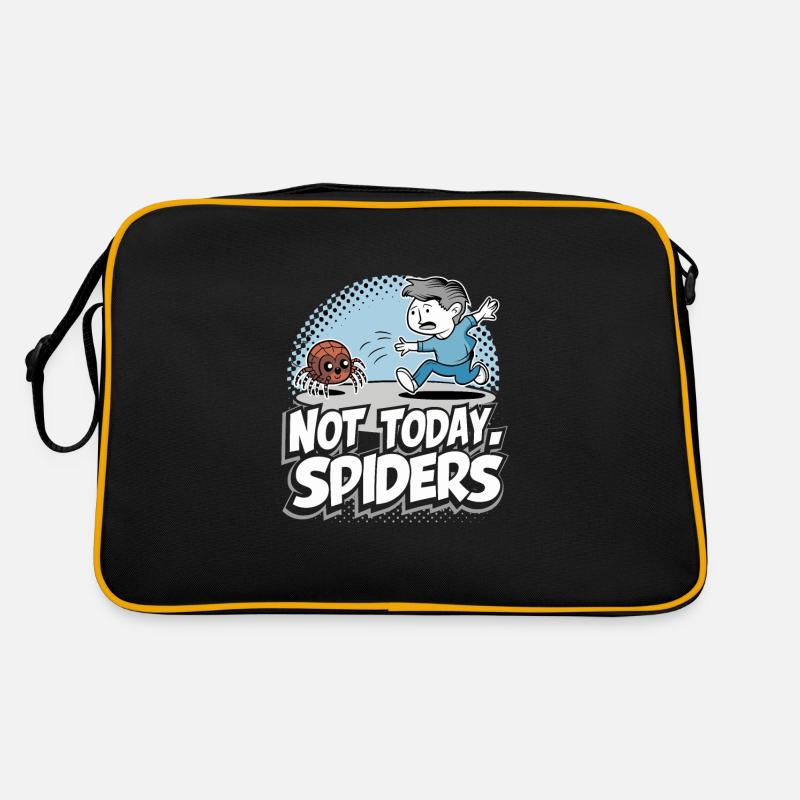 Funny Arachnophobia Awareness, Spider Phobia Retro Bag