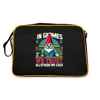 Nains de jardin Gnome Lover Drôle Gnome Jardinage - Sac Retro - noir/or - Dos