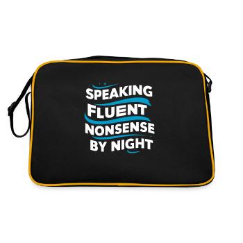 Sprechen Im Schlaf, Somniloquy, Sprechen Im - Retro Tasche - Schwarz/Gold - Hinten