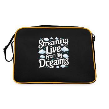 Sprechen Im Schlaf, Somniloquy, Sprechen Im - Retro Tasche - Schwarz/Gold - Hinten
