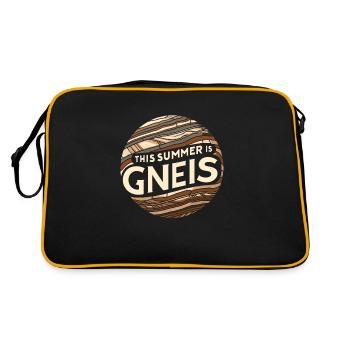 Geologie-steinjagd Achat-jäger-steinsammeln - Retro Tasche - Schwarz/Gold - Hinten