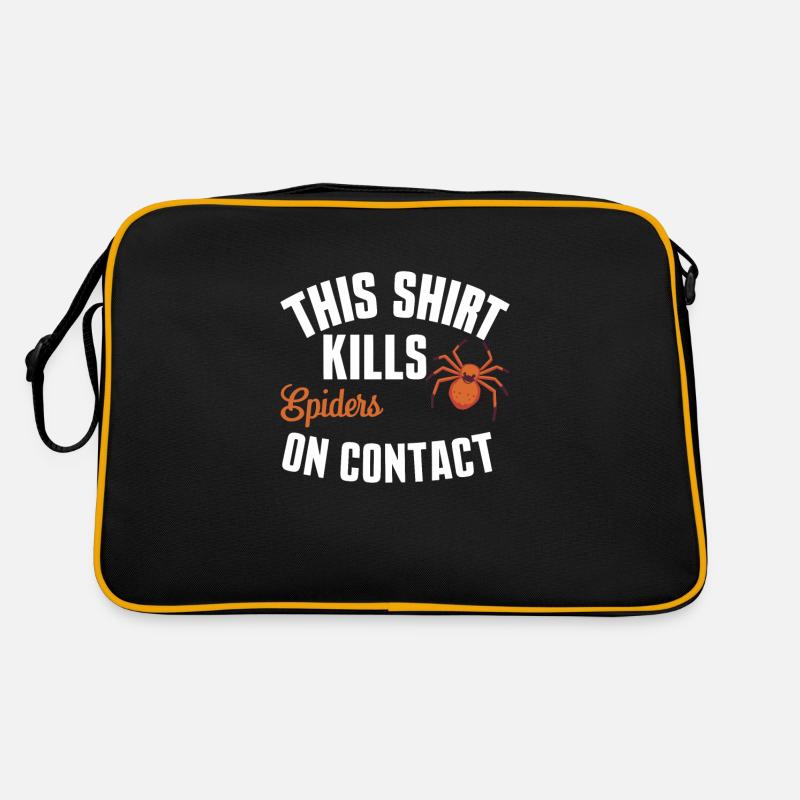 Funny Arachnophobia Awareness, Spider Phobia Retro Bag
