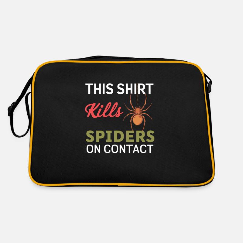 Funny Arachnophobia Awareness, Spider Phobia Retro Bag