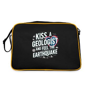 Geologie-steinjagd Achat-jäger-steinsammeln - Retro Tasche - Schwarz/Gold - Hinten
