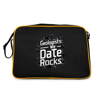 Geologie-steinjagd Achat-jäger-steinsammeln - Retro Tasche - Schwarz/Gold - Hinten