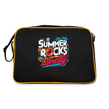 Geologie-steinjagd Achat-jäger-steinsammeln - Retro Tasche - Schwarz/Gold - Hinten