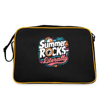 Geologie-steinjagd Achat-jäger-steinsammeln - Retro Tasche - Schwarz/Gold - Hinten