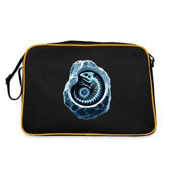 Fossilienjäger Fossilienjagd Paläontologe - Retro Tasche - Schwarz/Gold - Hinten