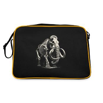 Fossilienjäger Fossilienjagd Paläontologe - Retro Tasche - Schwarz/Gold - Hinten