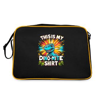 Fossilienjäger Fossilienjagd Paläontologe - Retro Tasche - Schwarz/Gold - Hinten