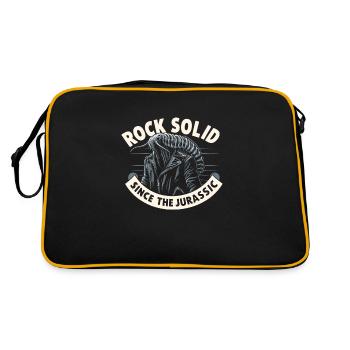 Fossilienjäger Fossilienjagd Paläontologe - Retro Tasche - Schwarz/Gold - Hinten