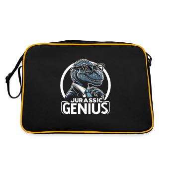 Fossilienjäger Fossilienjagd Paläontologe - Retro Tasche - Schwarz/Gold - Hinten