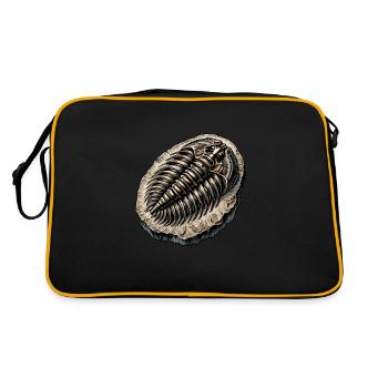 Fossilienjäger Fossilienjagd Paläontologe - Retro Tasche - Schwarz/Gold - Hinten