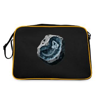 Fossilienjäger Fossilienjagd Paläontologe - Retro Tasche - Schwarz/Gold - Hinten