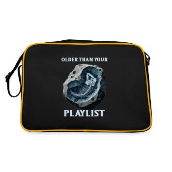 Fossilienjäger Fossilienjagd Paläontologe - Retro Tasche - Schwarz/Gold - Hinten