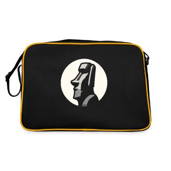 Pétroglyphe Art rupestre ancien Rock dessin indien - Sac Retro - noir/or - Dos