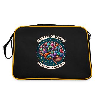 Geologie-steinjagd Achat-jäger-steinsammeln - Retro Tasche - Schwarz/Gold - Hinten
