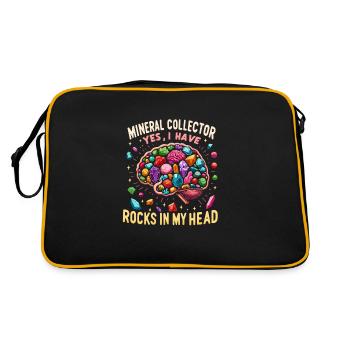 Geologie-steinjagd Achat-jäger-steinsammeln - Retro Tasche - Schwarz/Gold - Hinten