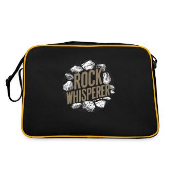 Geologie-steinjagd Achat-jäger-steinsammeln - Retro Tasche - Schwarz/Gold - Hinten