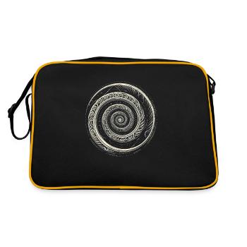 Pétroglyphe Art rupestre ancien Rock dessin indien - Sac Retro - noir/or - Dos