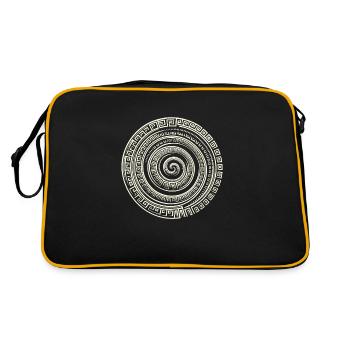 Pétroglyphe Art rupestre ancien Rock dessin indien - Sac Retro - noir/or - Dos