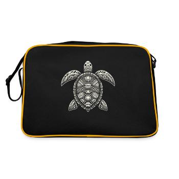 Pétroglyphe Art rupestre ancien Rock dessin indien - Sac Retro - noir/or - Dos