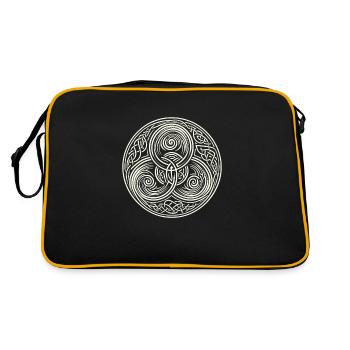 Pétroglyphe Art rupestre ancien Rock dessin indien - Sac Retro - noir/or - Dos