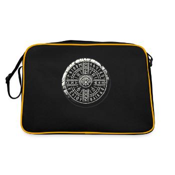 Pétroglyphe Art rupestre ancien Rock dessin indien - Sac Retro - noir/or - Dos