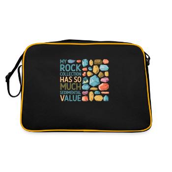 Geologie-steinjagd Achat-jäger-steinsammeln - Retro Tasche - Schwarz/Gold - Hinten