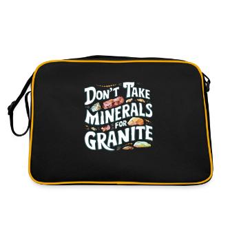 Geologie-steinjagd Achat-jäger-steinsammeln - Retro Tasche - Schwarz/Gold - Hinten