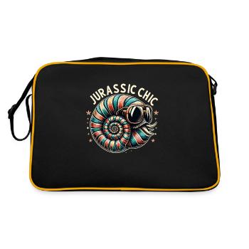 Fossilienjäger Fossilienjagd Paläontologe - Retro Tasche - Schwarz/Gold - Hinten