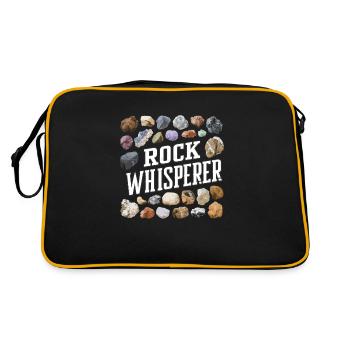 Geologie-steinjagd Achat-jäger-steinsammeln - Retro Tasche - Schwarz/Gold - Hinten