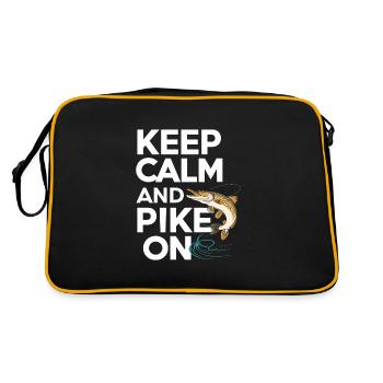 Northern Pike Fisherman Pike Fishing Rod Pike Fish - Retro Bag - black/gold - Back